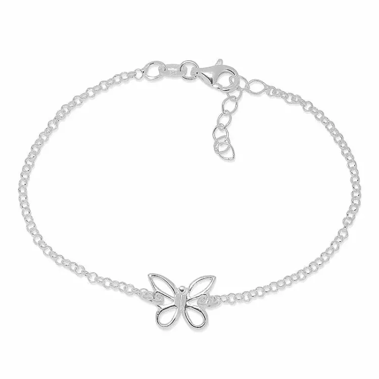 fjäril armband i silver