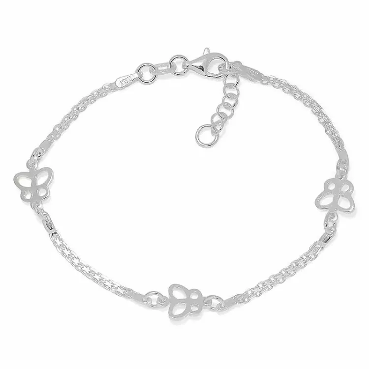 fjäril armband i silver