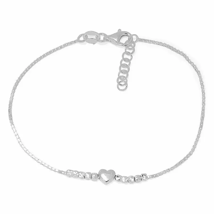 hjärta armband i silver