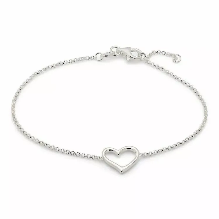 hjärta armband i silver