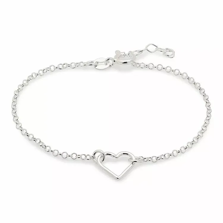 hjärta armband i silver
