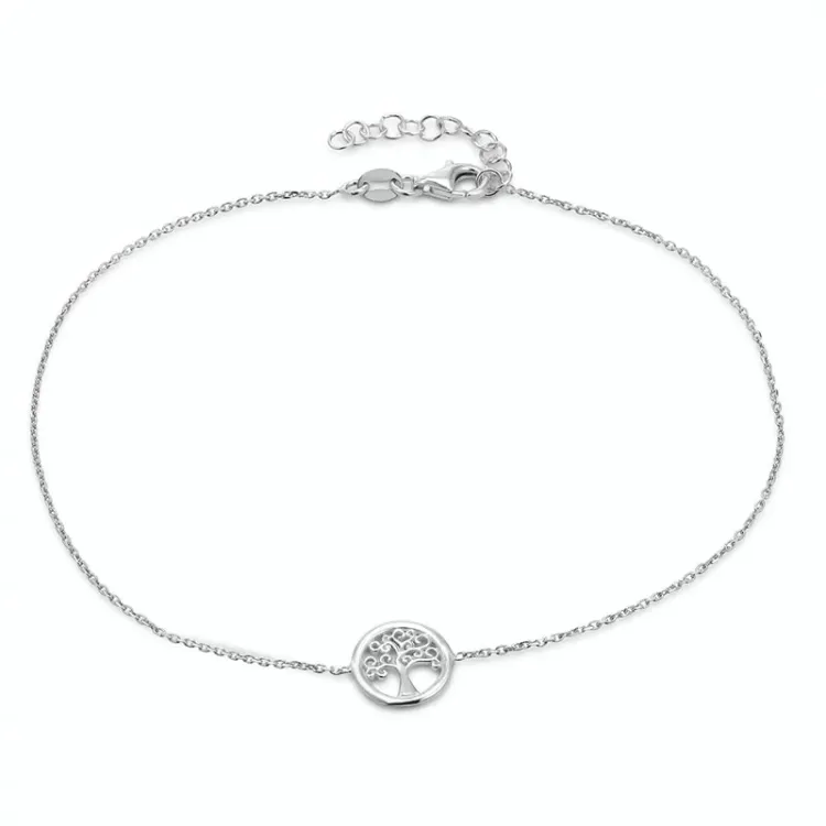 livets träd armband i silver med hängen i silver