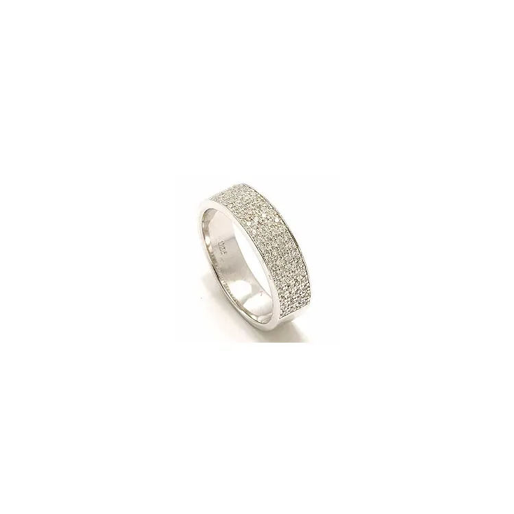 Bred zirkon ring i silver