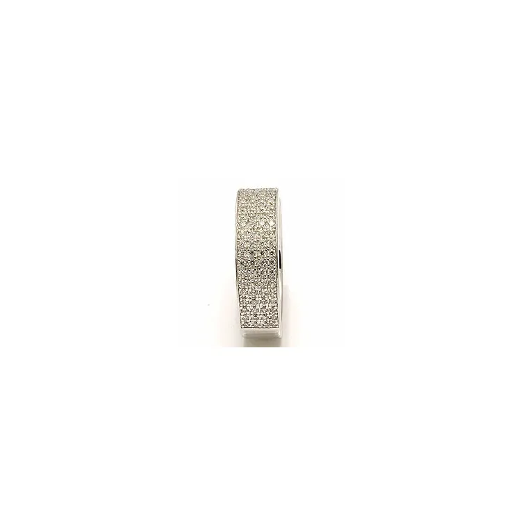 Bred zirkon ring i silver