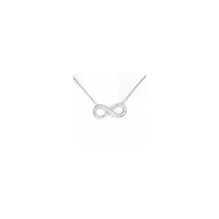 Kollektionsprov evighetstecken ankerhalskedja i silver med infinity hänge i silver