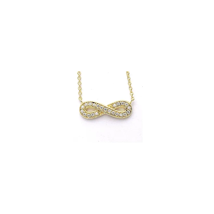 Infinity halsband i förgyllt silver