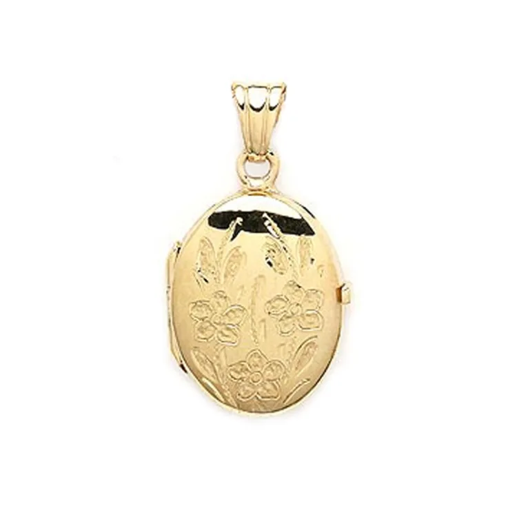 14 x 20 mm guldmedaljong i 9 karat guld