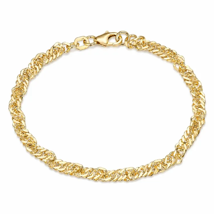 BNH singapore armband i 8 karat guld 18,5 cm x 3,5 mm