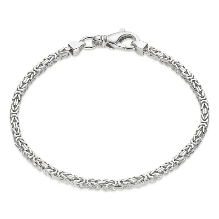 kungalänk armband i silver 17 cm x 2,4 mm