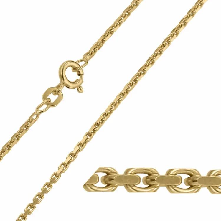 BNH Anker facet armband i 8 karat guld 18,5 cm x 1,8 mm
