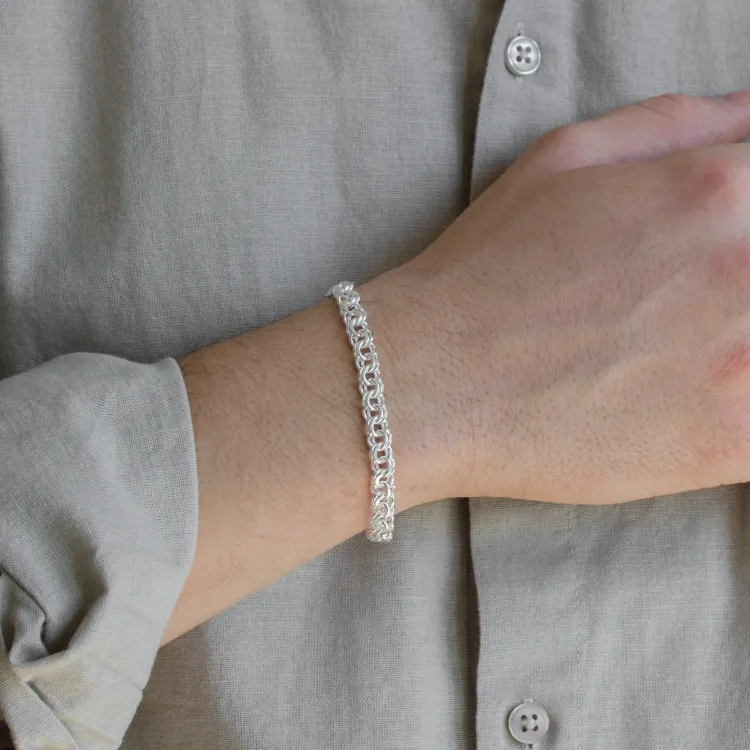 BNH bismark armband i silver 17 cm x 6,5 mm