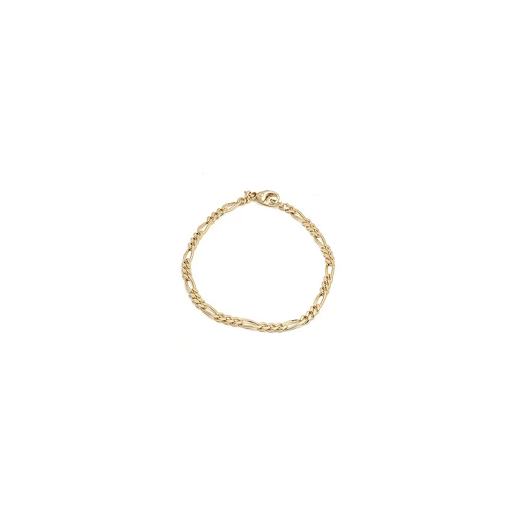 figaroarmband i 14 karat guld 17 cm x 2,8 mm