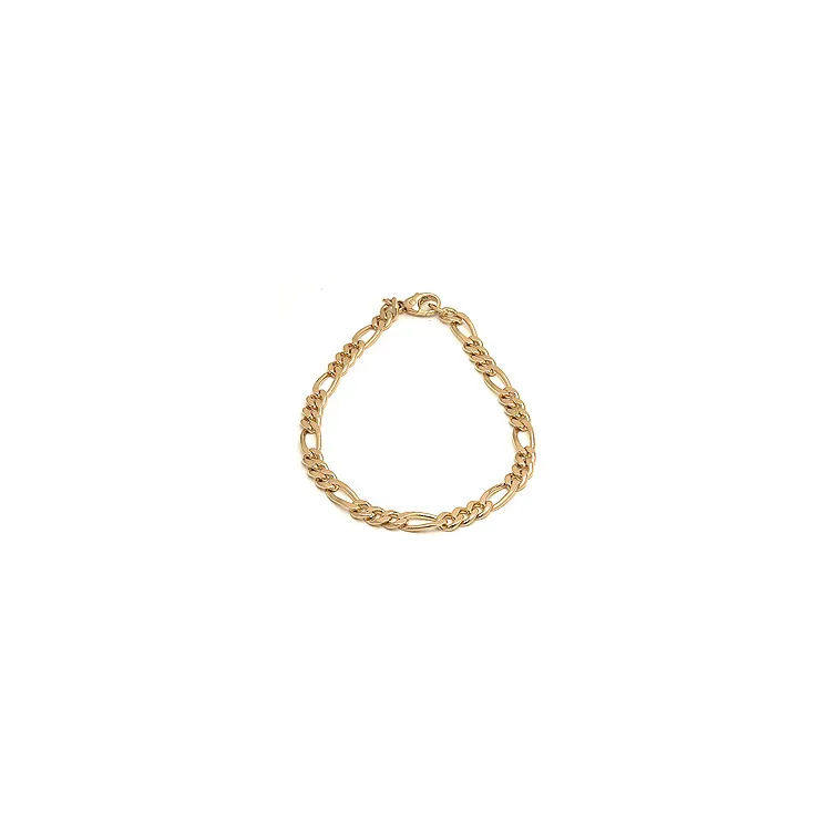 figaroarmband i 14 karat guld 17 cm x 3,4 mm