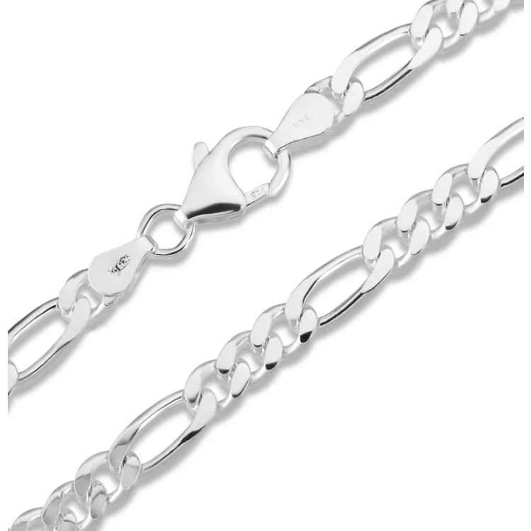 figarohalskedja i silver 50 cm x 10,8 mm