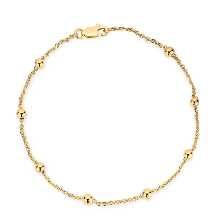 BNH Anker runda armband M. kula i 8 karat guld 17 cm x 1,3 mm