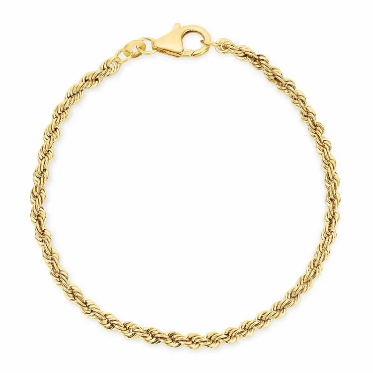 BNH cordel armband i 8 karat guld 17 cm x 2,7 mm