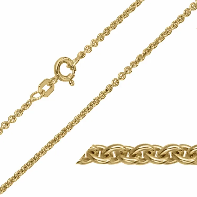 BNH Anker runda armband i förgyllt silver 21 cm x 1,8 mm