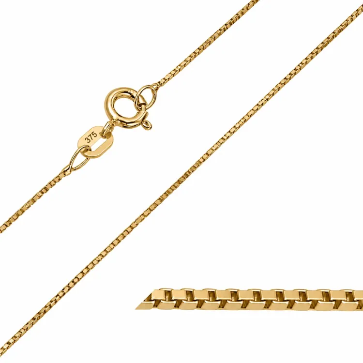 BNH veneziahalskedja i 9 karat guld 38 cm x 0,6 mm 