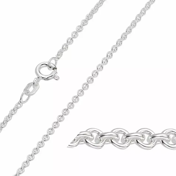 BNH Anker runda halsband i silver 42 cm x 1,8 mm