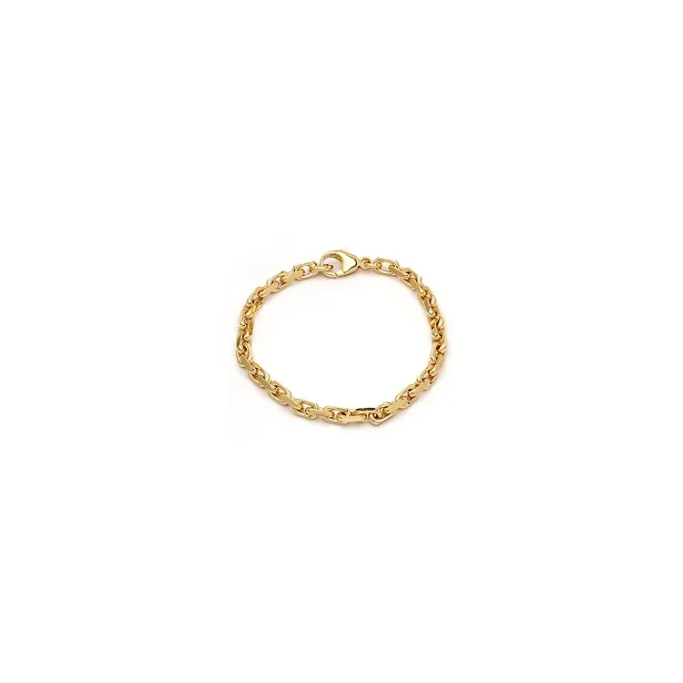 BNH Anker facet armband i 14 karat guld 18,5 cm x 5,0 mm