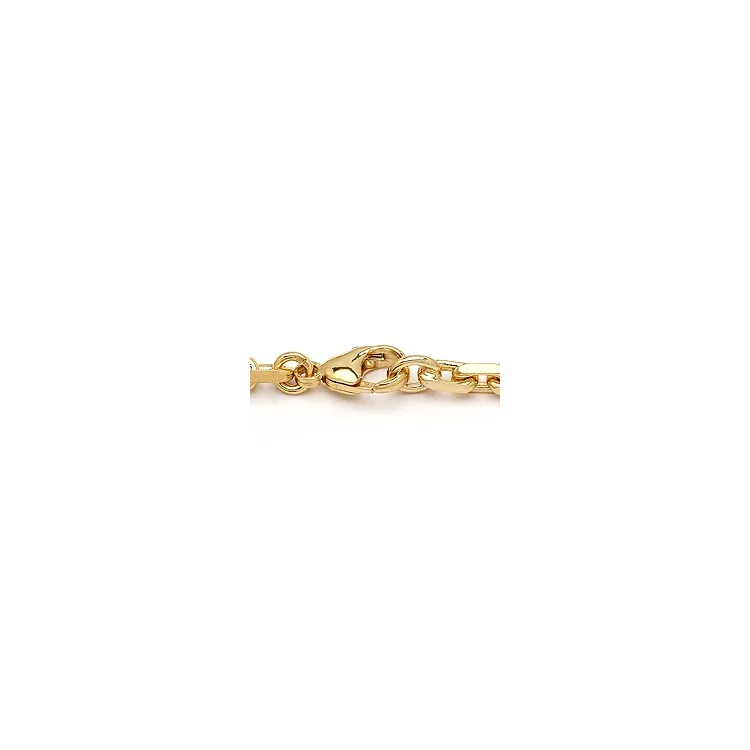 BNH Anker facet armband i 14 karat guld 18,5 cm x 5,0 mm