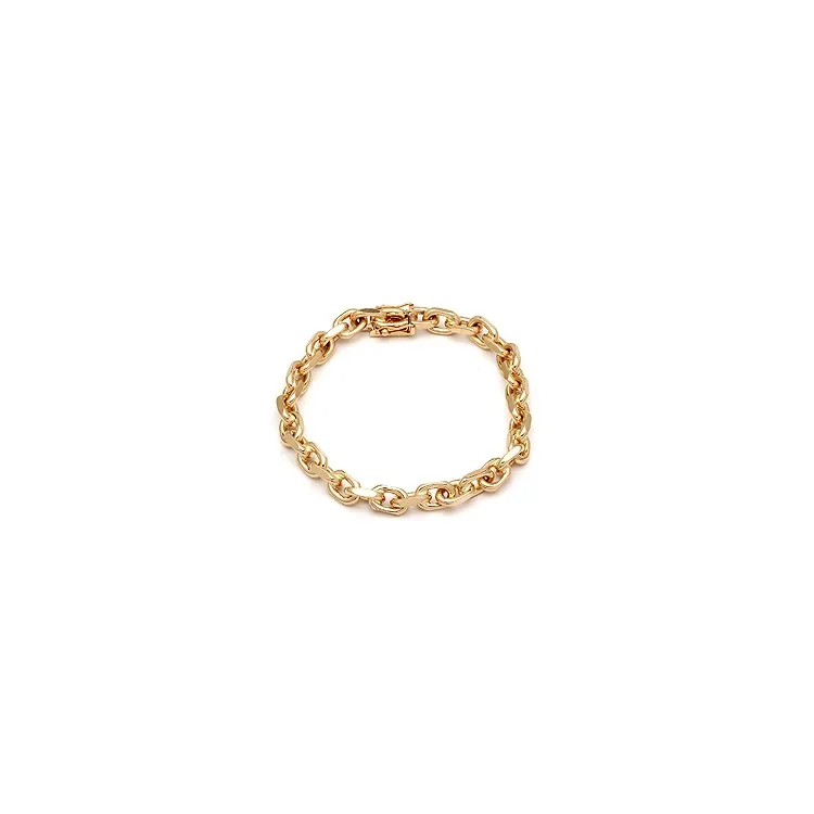 BNH Anker facet armband i 14 karat guld 18,5 cm x 6,0 mm