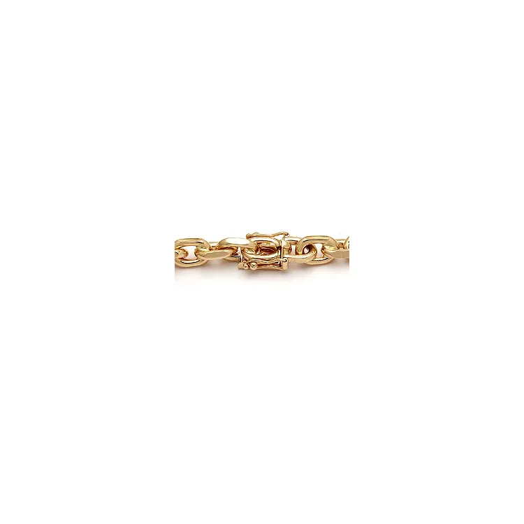 BNH Anker facet armband i 14 karat guld 18,5 cm x 6,0 mm