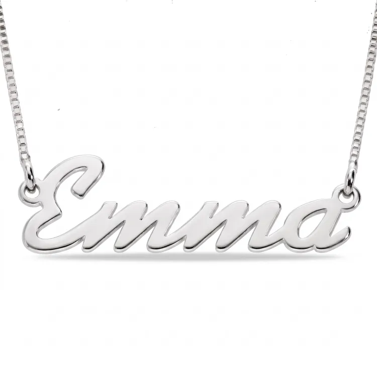 Namnhalsband med hänge i silver - My Letter