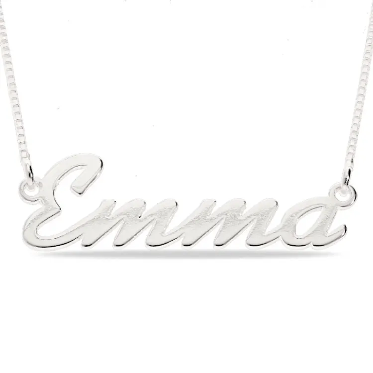 Namnhalsband med hänge i silver - My Letter