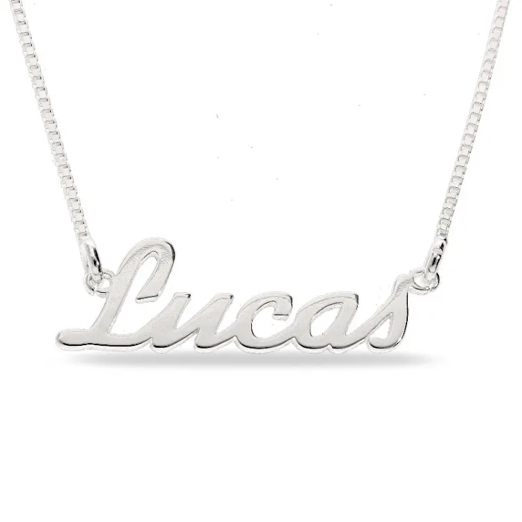 Namnhalsband med hänge i silver - My Letter