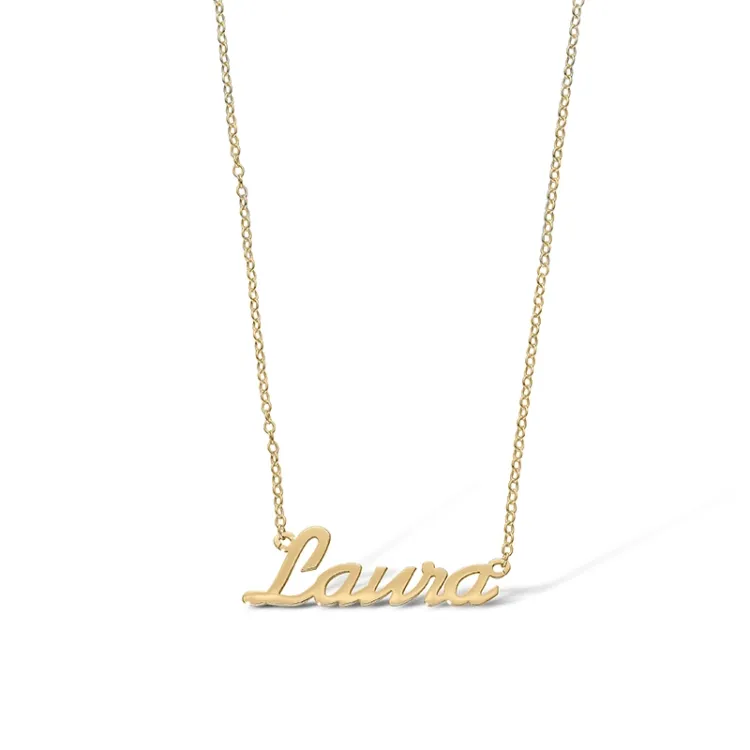 Namnhalsband med hänge i 9 karat guld - My Letter