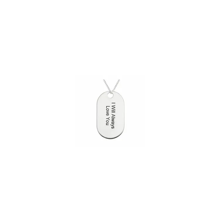 dogtag Namnhalsband med hänge i silver - My Letter