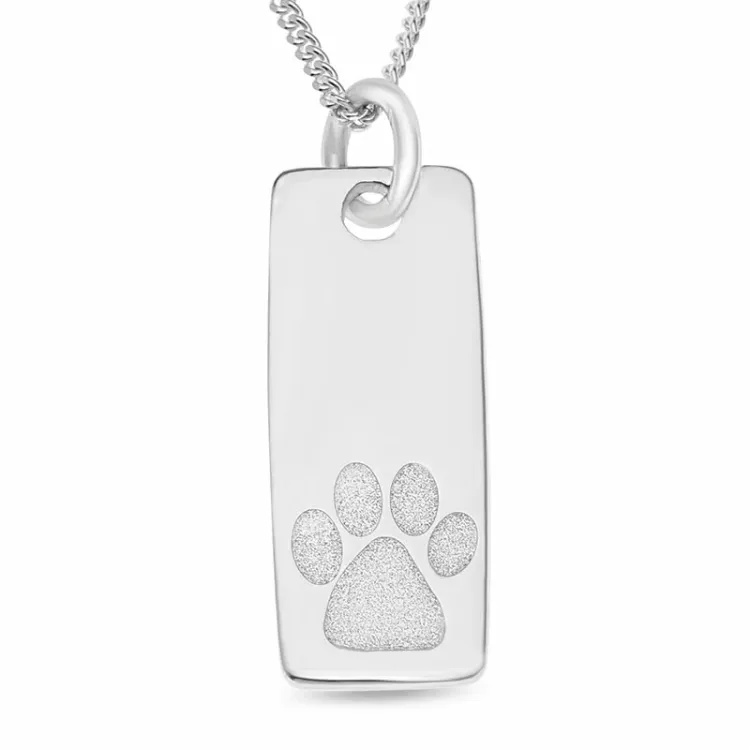 dogtag Namnhalsband med hänge i silver - My Letter