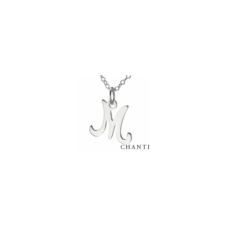 initial Namnhalsband med hänge i silver - My Letter