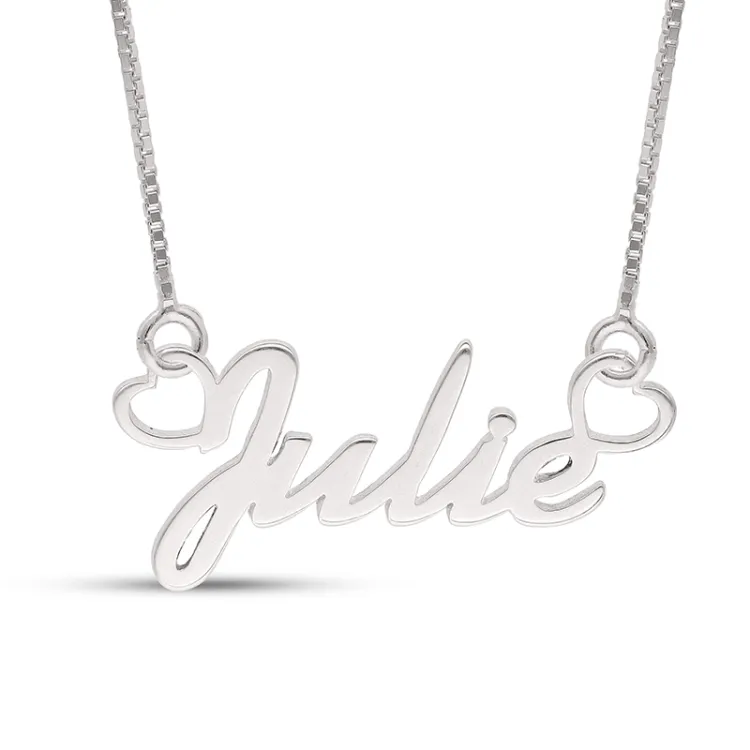 Namnhalsband med hänge i silver - My Letter