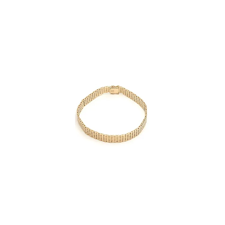 BNH murstensarmband i 14 karat guld 18,5 cm x 9,0 mm