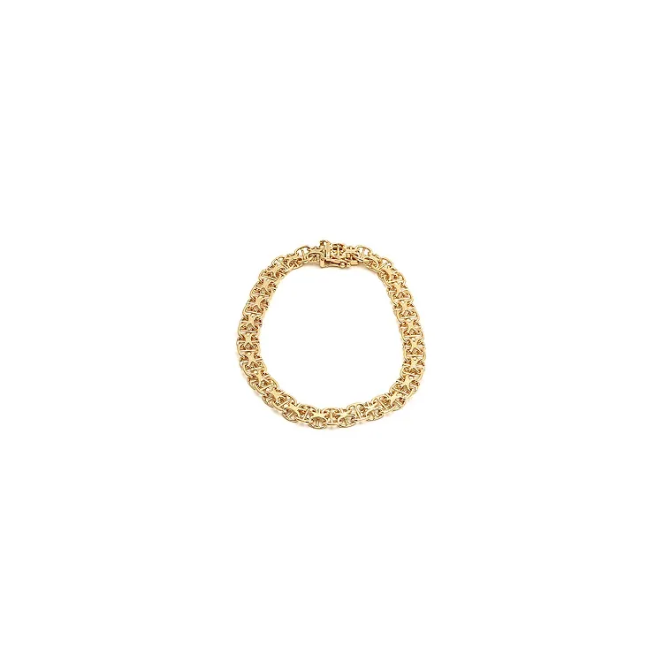 Elegant armband i 14 karat guld 21 cm x 6,5 mm