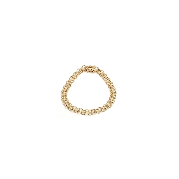armband i 14 karat guld 18,5 cm x 6,5 mm