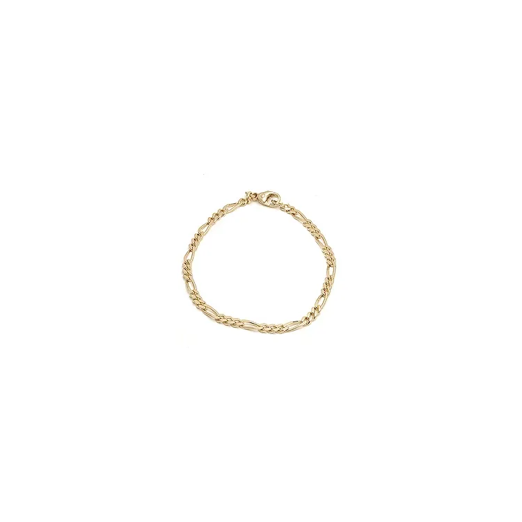 figaroarmband i 14 karat guld 21 cm x 2,8 mm