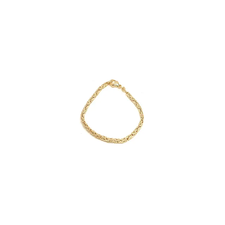 kungalänk armband i 14 karat guld 23 cm x 2,3 mm