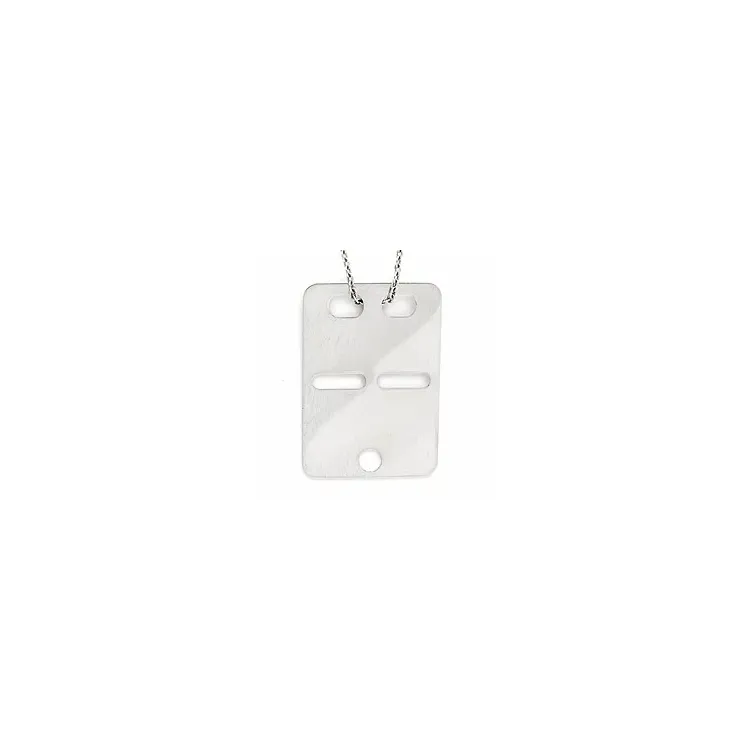 ID bricka i rhodinerat silver