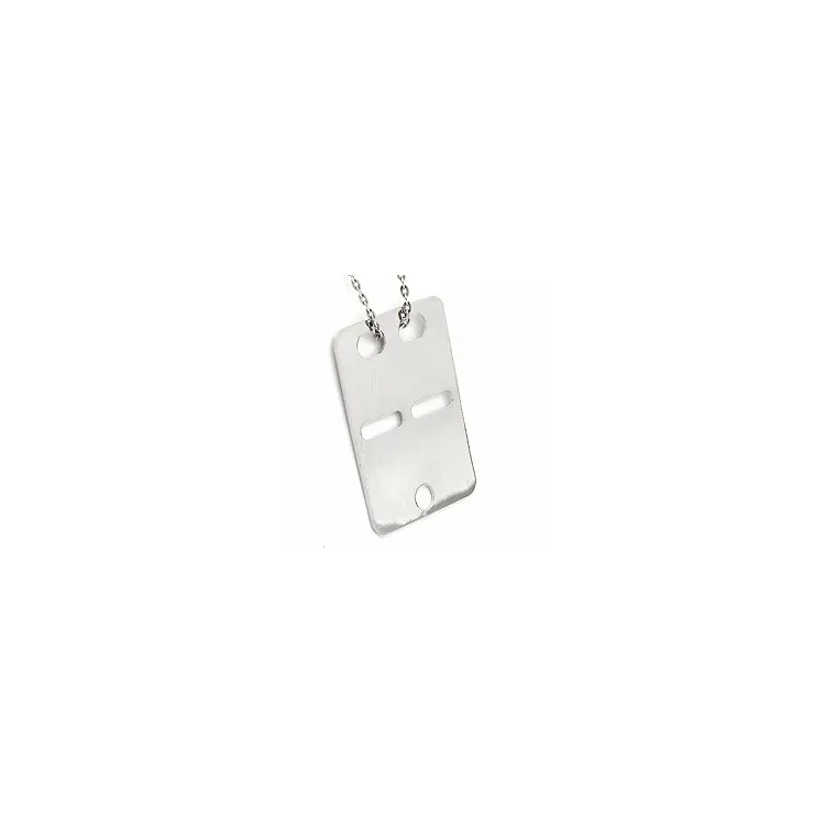 ID bricka i rhodinerat silver
