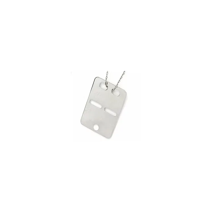 ID bricka i rhodinerat silver