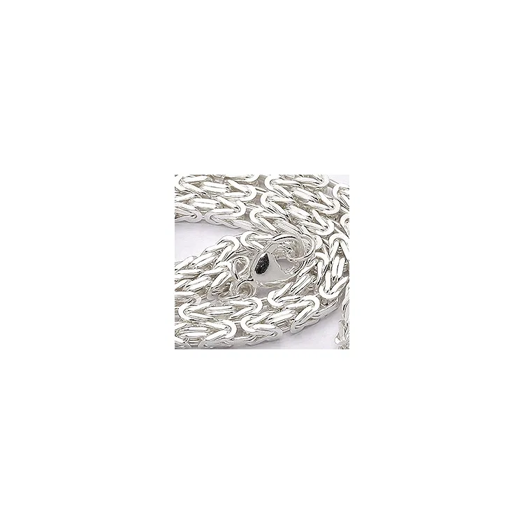 lång kungalänk halskedja i silver 70 cm x 2,8 mm