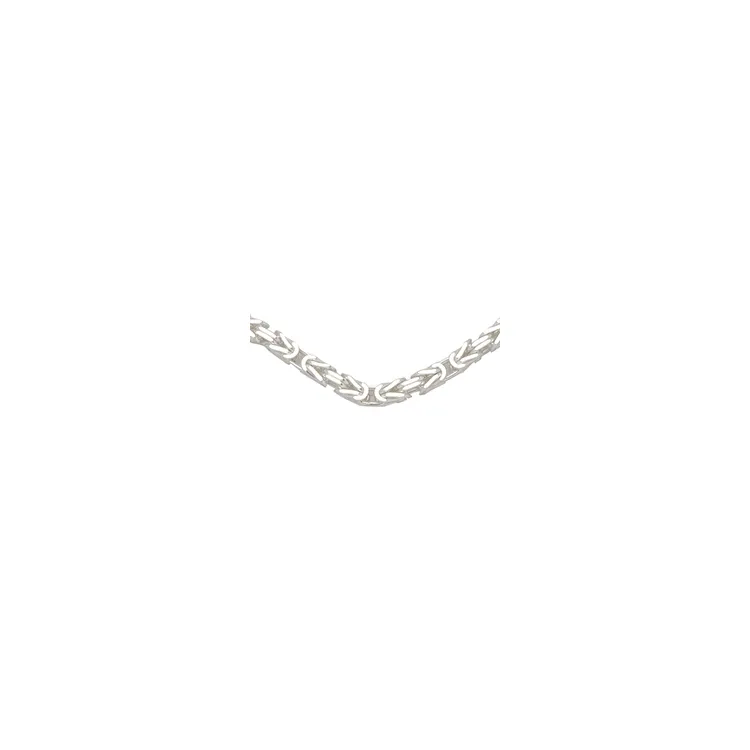 elegant kungalänk halskedja i silver 60 cm x 4,8 mm
