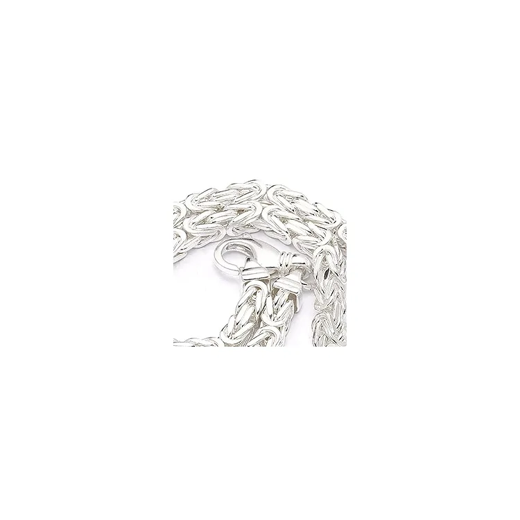elegant kungalänk halskedja i silver 60 cm x 4,8 mm