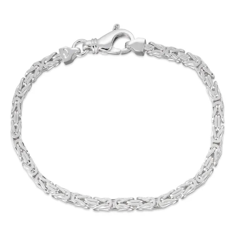 Kungalänk armband i silver 21 cm x 3,2 mm