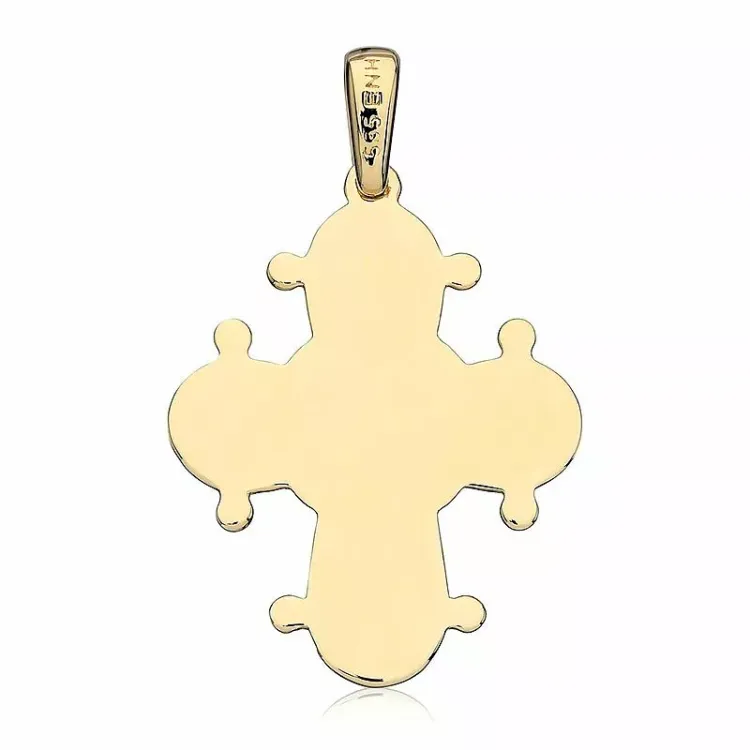 21 x 25 mm guld dagmarkors i 14 karat guld - Amoré