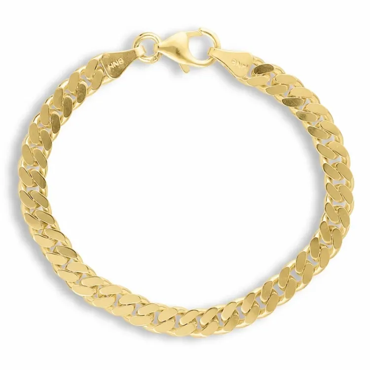 BNH panzerarmband i 14 karat guld 18,5 cm x 5,3 mm