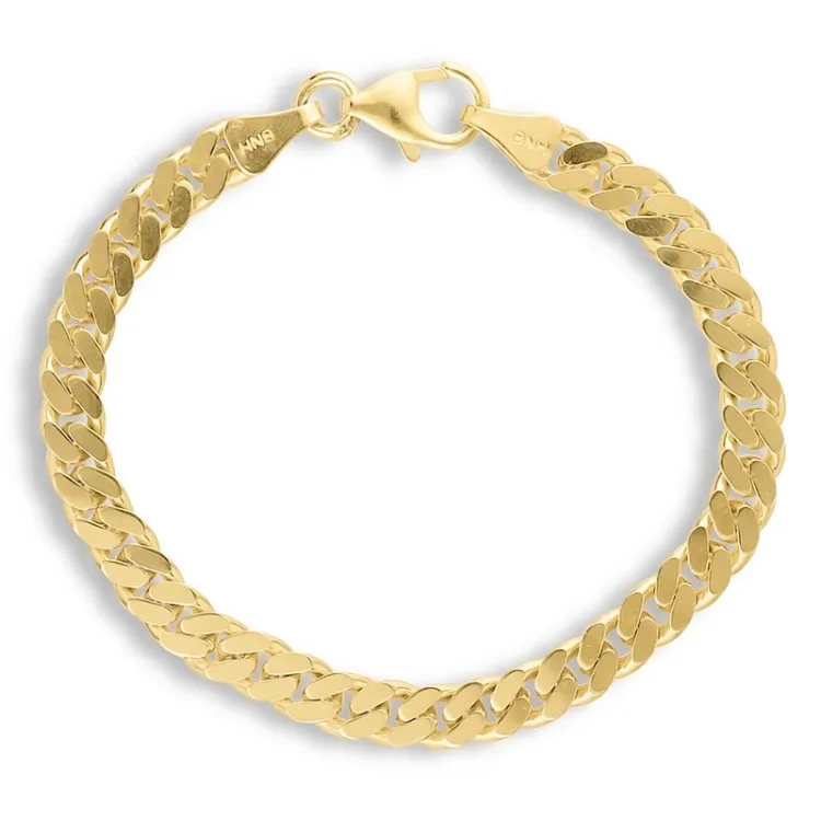 BNH panzerarmband i 8 karat guld 21 cm x 5,3 mm